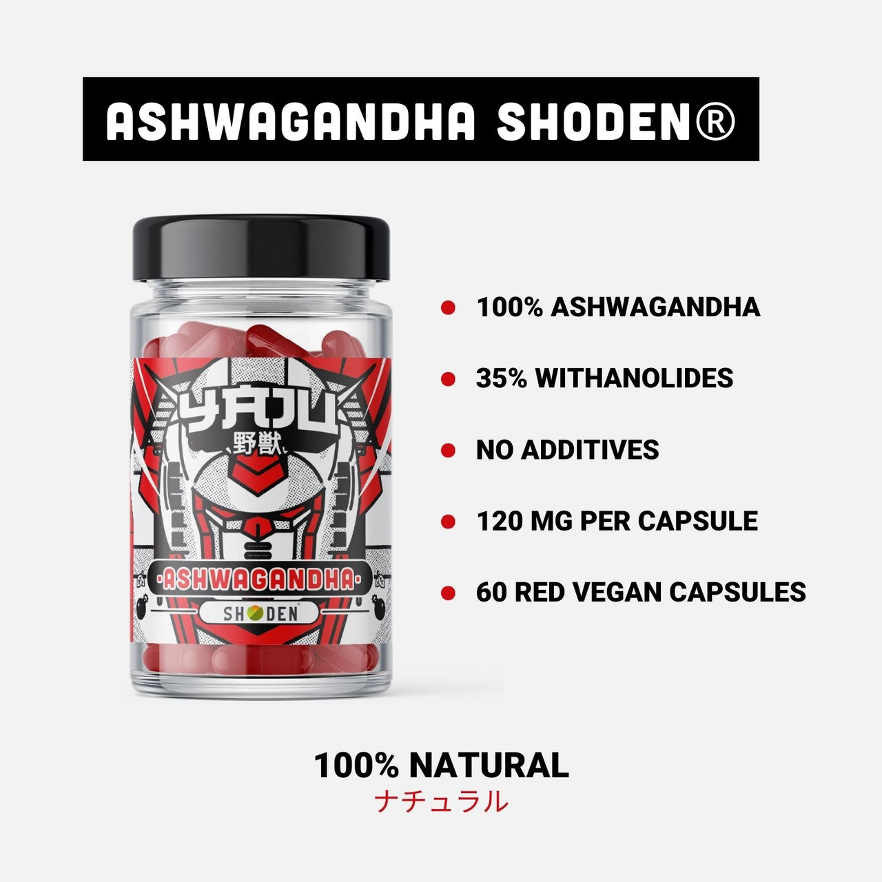 Ashwagandha Root Capsules | Ashwagandha Powder Capsules | YAJU